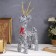 Figure from the tinsel "silver deer" 34x16 cm, 20 LED, AG10x3 (in compli), T/white