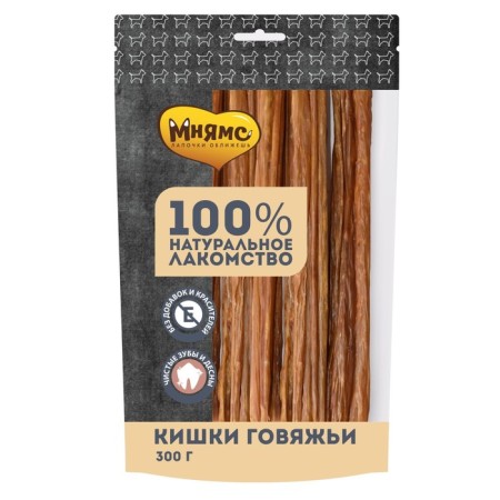 Mnyams treat for dogs, beef intestines, 300 g