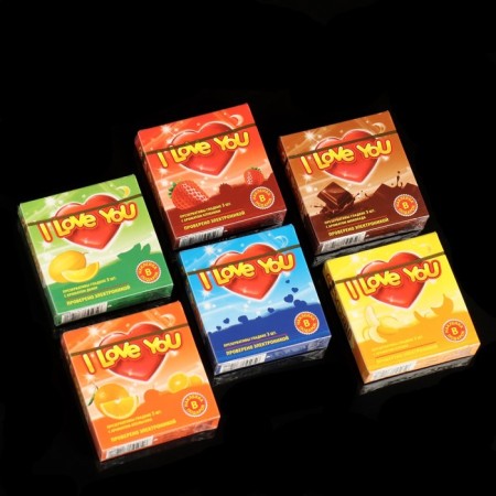 Condoms I Love You, with the aroma of fruit, 3 pcs.-1