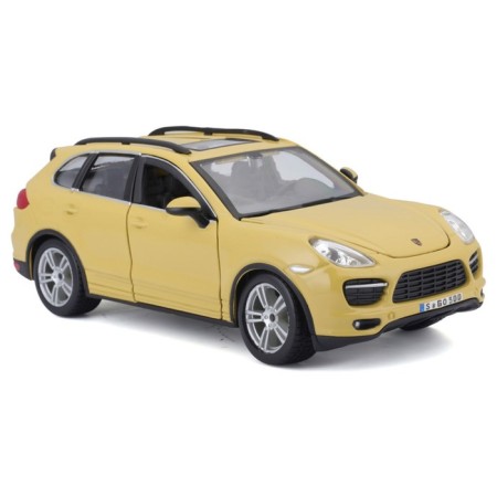 BBURAGO Porsche Cayenne Turbo, Die-Cast, 1:24, opening doors, yellow color.-8