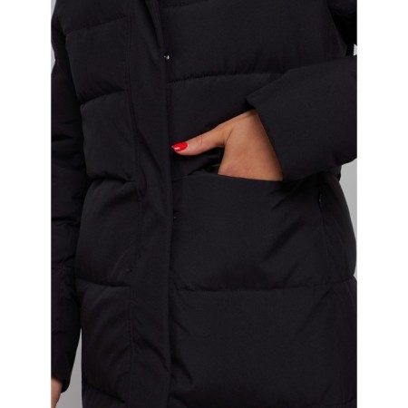 Coat insulated winter female, size 42, black color-11