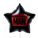 Foil ball 18 "Happy B-Day Man" Star, with a substrate