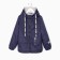 Jacket (windbreaker) on a fleece for a boy, blue color, height 128-134 cm