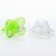 Nipple - Silicone dummy classic “butterfly”, from 6 months, with a cap, green color