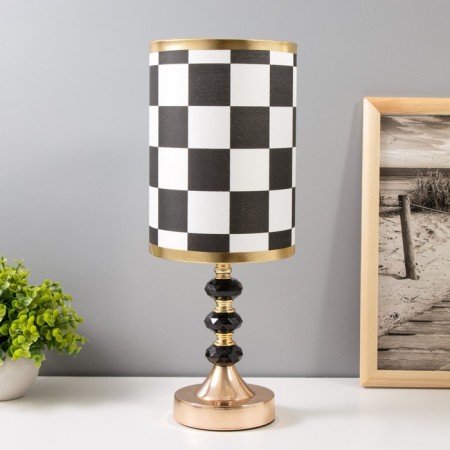 Board lamp "Chess Style" E27 40W black and gold 14x14x40 cm Risalux