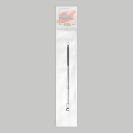 Cosmetology spoon "Uno", bilateral, with a loop, 12.5 cm, silver color-3