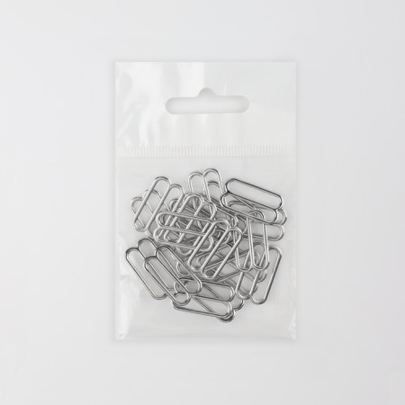 Straps regulator, metal, 20 mm, 20 pcs, silver color-2