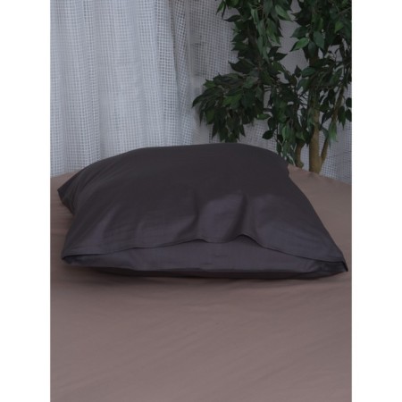 Pillowcase Mona Liza, size 70x70 cm, coal color-1