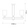 Lamp on the bar 5x40W E14, size 66x66x52 cm