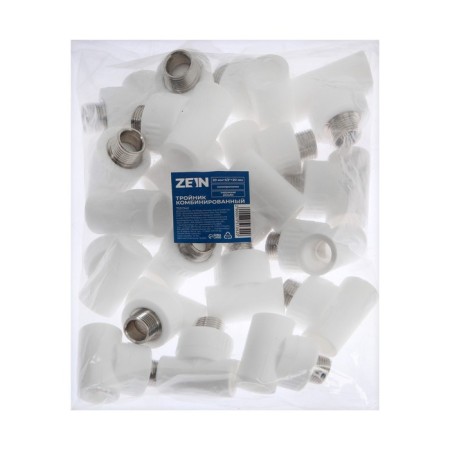 Combined Zein, polypropylene, external thread, d = 20 mm x 1/2 x 20 mm-2