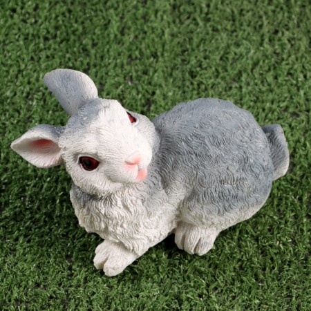 Garden Figure "Bunny Gesti" 14x7x11cm /// Gray-4