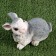 Garden Figure "Bunny Gesti" 14x7x11cm /// Gray
