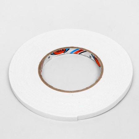 Bilateral adhesive tape Aviora, on a foamed basis, white, 9 mm, 10 m-3