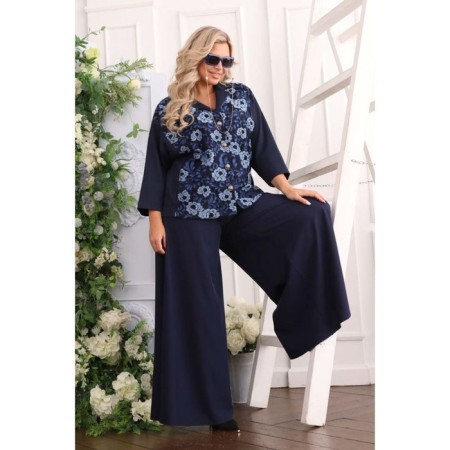 Female jacket, size 52, blue color-8
