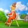 Garden figure "Grandma with a grandfather" on a bench 22x48x54cm