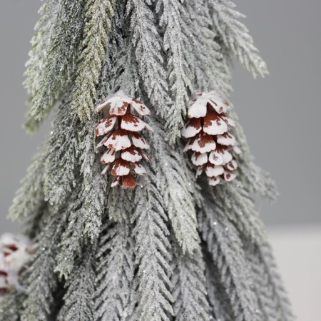 Christmas tree decor "Long branches, in a pot" 38x12 cm-1