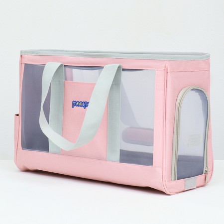An animal carrier bag with a sliding window, 24 x 25 x 41 cm, pink-2