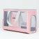 An animal carrier bag with a sliding window, 24 x 25 x 41 cm, pink