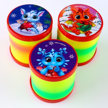 Spring Rainbow "Your Dragon", Mix Colors, D = 5 cm-6