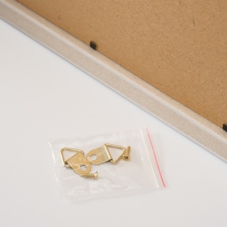 Photo frame plastic in 4 photos 10x10 cm "Style" with clothespins, white 30x30x1.5 cm-4