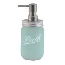 Axentia Retro dispenser for liquid soap from green glass Ø 6.5 cm, height 18.5 cm, 350 ml 1035134