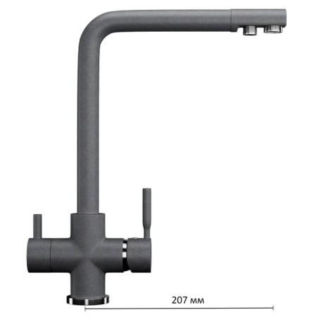 Mixer for the kitchen Ulgran U016-342, two-wound, graphite color