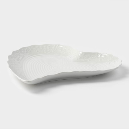Ceramic serving dish "Heart", 30 × 28 × 3 cm, white color-2