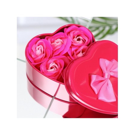 Soap roses, three -color, set of 6 pcs.-6