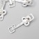 Decor for creativity Metal buckle "Key with heart" silver, rhinestones 3.7x1.4 cm