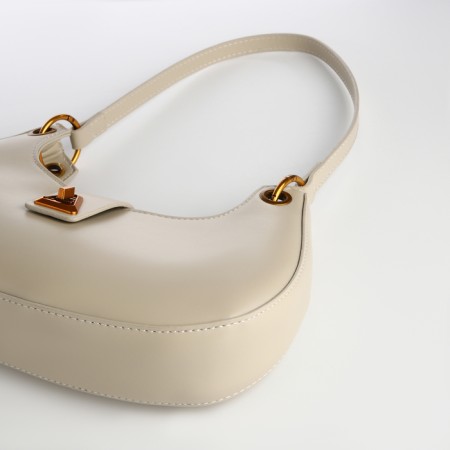 Bag Women's Baget on the zipper Textura, average size, dairy color-5