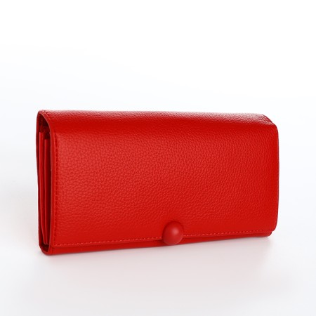 Women's wallet on magnets, red color