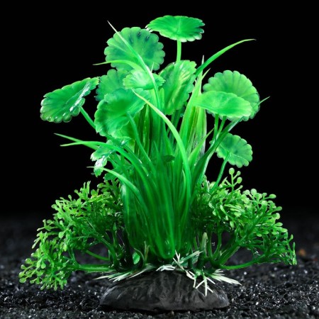 Artificial aquarium plant, 10 cm, green