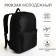 Youth backpack with lightning, external pocket, black color