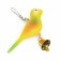 Toy for birds "Bird" with a bell, 11.9 x 3.4 x 12.5 cm, yellow