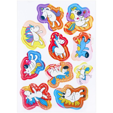 Puzzle with stickers "Find the hero: unicorns", 10 stickers-4