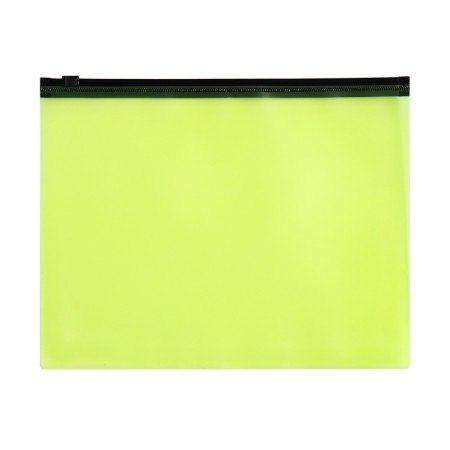 A set of removal converts on the A5, 150 microns, Calligrata Neon, with black zipper, translucent, neon, 12 pieces, mix-7