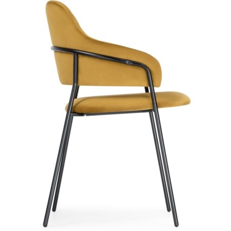 STULL OF THE METALLARCASE INKLE Metal/velor, black/yellow 57x56x82 cm-2