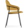 STULL OF THE METALLARCASE INKLE Metal/velor, black/yellow 57x56x82 cm