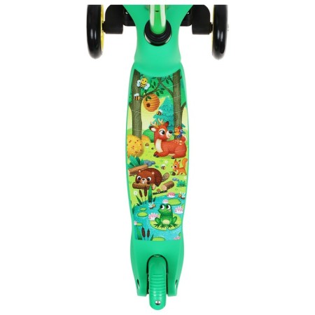 Graffiti scooter “In the forest”, Pu Pu 110/80 mm, ABEC 7, Green color-5