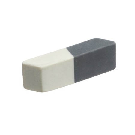 Eraser Brauberg Partner, gray-white, in a cardboard display, 41x14x8 mm-6