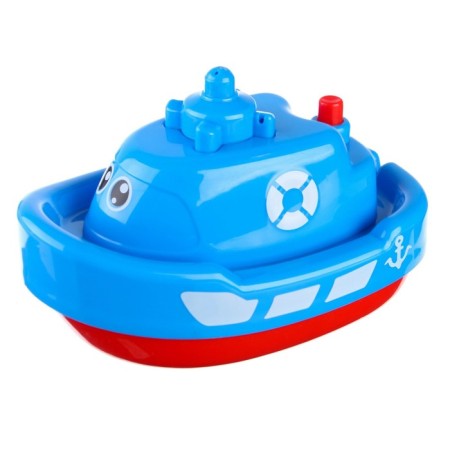 Bath toy "ship", fountain, button on, color mix, crumb I-4