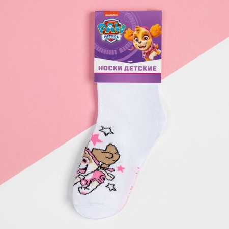 Socks PAW PATROL "SKA" stars, white color, 14-16 cm-2