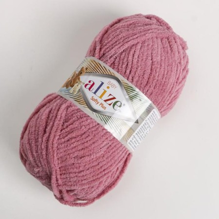 Yarn "Softy Plus" 100% micropoliester 120m/100g (295 pink)-1
