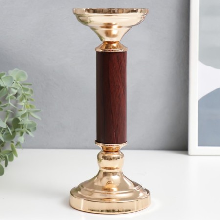 Summary Metal for 1 candle "Classic" under wood, gold 24.5x10x10 cm-1