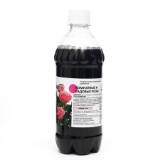 Liquid fertilizer for indoor and garden roses, new flower grinder, 0.5 liters