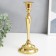 Summary Metal for 1 candle "Scandy" gold 24.5x10x10 cm