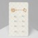 Pusets 4 pairs of "romance" Vintage heart, white color in silver