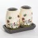 Set for spices 2 section Elrington “Striped Cat”, with spoons and lids, 250 ml