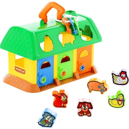 Logical toy with a sort of "House for animals", mix-1