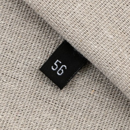 Textile strip “56”, 4.6 x 1.1 cm, black color